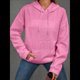 thumbnail image 5 of Sudadera Informal con Capucha de Jacquard Texturizado para Mujer, Sudadera Holgada de Larga de Color Liso Y2K con Bolsillos. Rosa Roja XL, 5 of 10