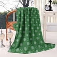 thumbnail image 2 of Green Christmas Snowflake Pattern Blanket,Comfortable Soft Flannel Throw Blanket,All Season,Warm Lightweight Blankets for Sofa Bed Couch Living Room Chair,60"x80", 2 of 4