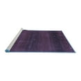 thumbnail image 2 of Ahgly Company Machine Washable Indoor Round Abstract Blue Contemporary Area Rugs, 4' Round, 2 of 4