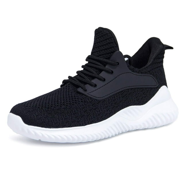 Zapatillas para correr Akk, ligeras y cómodas, de espuma viscoelástica para hombre, negras, 8