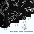 thumbnail image 6 of Black Gothic Snake Flower Moon Pattern Shower Curtain 36"x72" ,Bathroom Decorative Shower Curtains Set with 12 Hooks,Modern Waterproof Washable Shower Curtain, 6 of 6