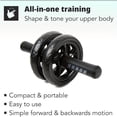 thumbnail image 6 of 1pc ab roller wheel with dual-wheel design. Core strength trainer includes knee pad and non-slip handles. Portable home gym equipment. Ideal gift for men and women., 6 of 6
