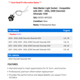 thumbnail image 2 of Side Marker Light Socket - Compatible with 2001 - 2006, 2008 Chevy Silverado 1500 2002 2003 2004 2005, 2 of 2