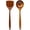 Beige 2pcs, variant on Wooden Wok Spatula Ladle Tool Set, 14-inch Long Handle Teak Wok Spatula