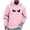 Pink, variant on Cavosen Mens Hoodies Big and Tall Long Sleeve Loose Hoodie with Pocket Glasses Graphic Stretch Sweatshirt Windproof Casual Tops