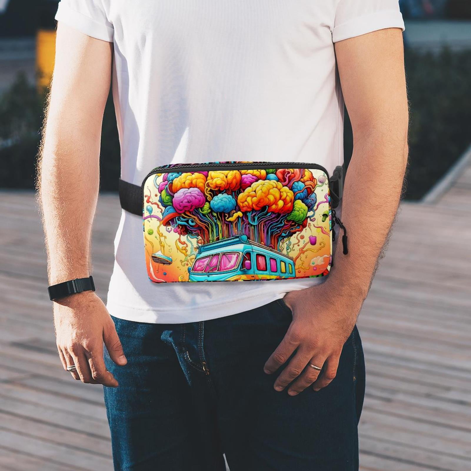 Graffiti Crossbody Bag Waist Pack Waist Bag Lightweight Adjustable with Extension Strap Unisex Fanny Pack