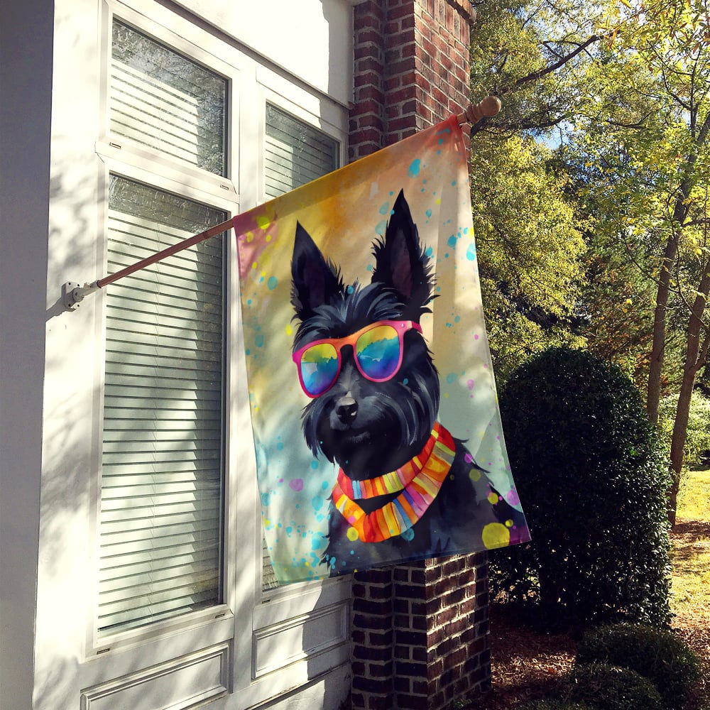 Scottish Terrier Hippie Dawg House Flag DAC2557