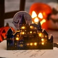 thumbnail image 6 of EUDIDV Halloween Figurines Halloween Castle LED Luminous Decoration Party Decoration Desktop Decoration Castle Model House Halloween Decorations For Home Desktop Decor Creepy Tabletop Decor, 6 of 7