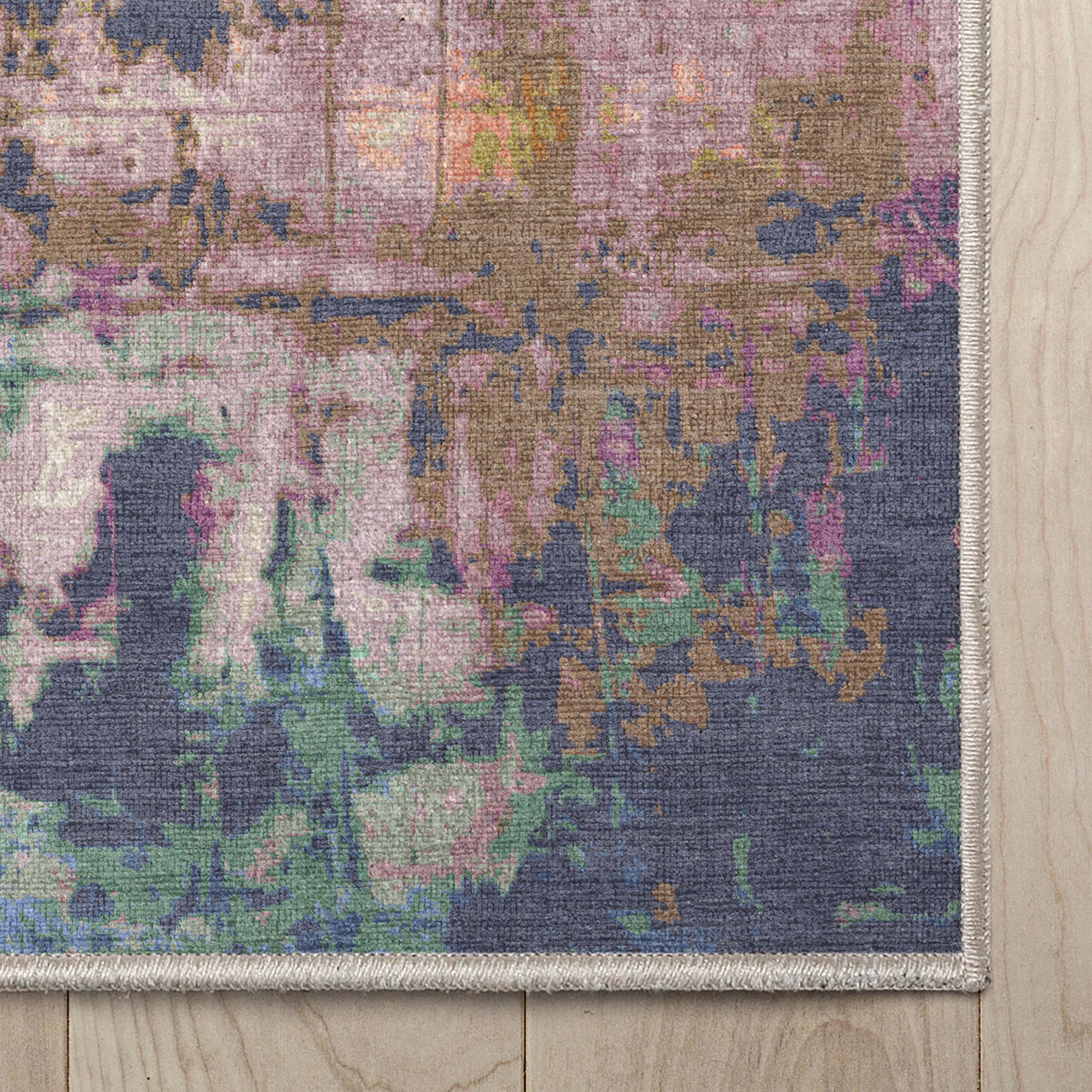 Well Woven Abstract Mandala Modern Boho Vintage Paintsplash Flat-Weave Multi 7'7" x 9'10" Area Rug