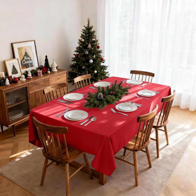 Black Table Cloths Rectangular 60 x 84 Inch, Waterproof Rectangle Table Cloth Stain Resistant Tablecloth, Spillproof Washable Table Cover for Dining, Buffet, Parties, Holiday, Events, Wedding