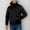 Black, variant on Xysaqa Mens Long Sleeve Woolen Blended Jacket Zipper Stand Collar Casual Button Windbreaker Men Fashion Fall Winter Coat with Pockets Khaki