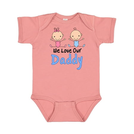 

Inktastic Boy Girl Twins Love Daddy Gift Baby Boy or Baby Girl Bodysuit