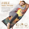 thumbnail image 3 of KLL Ultra Soft Microfiber Body Pillow Cover/Pillowcases 20"x54" with Hidden Zipper Closure-Colorful Wave Dragon Head, 3 of 5
