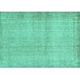 thumbnail image 1 of Ahgly Company Machine Washable Indoor Rectangle Abstract Turquoise Blue Contemporary Area Rugs, 7' x 10', 1 of 4