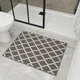 thumbnail image 3 of Ottomanson Trellis Indoor Doormat 2'3" x 3' - Non Slip Low Pile Area Rug for Entryway, Gray, 3 of 11