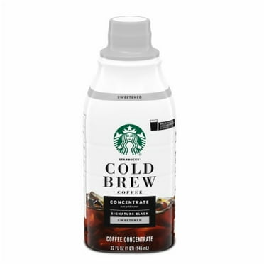 Pack of 2 - Starbucks Sweetened Signature Black Cold Brew Multi-Serve Coffee Concentrate 32 fl oz