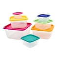 thumbnail image 6 of Mainstays Plastic Rainbow Food Storage Set, Multi Color, 14 Count, Best Used for Leftover Storage and Reheating, 6 of 8
