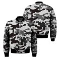 thumbnail image 2 of Chaqueta con cremallera y estampado de camuflaje para hombre, chaqueta clásica con estampado 3D de manga larga, informal, de gran tamaño, para primavera y otoño, 2 of 5