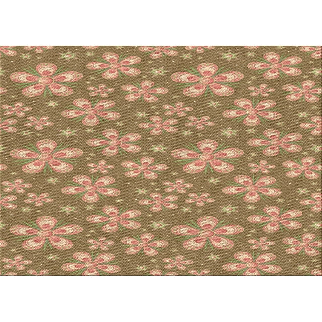 Ahgly Tapis Rectangulaire Lavable en Machine Intérieur Transitionnel Marron Clair, 2 Pieds x 4 Pieds