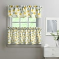 thumbnail image 2 of Pineapple Lover Kitchen Curtains Set - 3 PCS Hawaiian Tropical Tier Curtains & Valance, Fresh Exotic Fruit Print, Semi-Sheer Farmhouse Window Treatment, 2 of 6