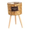thumbnail image 1 of Cesta de mimbre tejida para macetas, cestas de almacenamiento, organizador, bolsa de lavandería, color natural Amarillo, 1 of 3