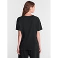 thumbnail image 3 of No Boundaries Sleep Oversized Cotton Graphic Tee, Women’s and Women's Plus XXS-3X, 3 of 5