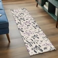 thumbnail image 3 of Purple Grey Botanical 2'x6' Runner Rugs for Hallway Kitchen Bedside Non Slip, Rustic Country Spring Floral Summer Leaf Entryway Rug Runners with Rubber Backing, Long Carpet Runner for Laundry Room, 3 of 8