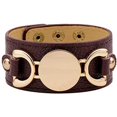 thumbnail image 3 of YOITEA 2 pulseras de cuero para mujer, pulseras envolventes, muñequera oso de fresa Juguete, 3 of 4
