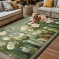 thumbnail image 2 of Fsddascl Flower Floral Outdoor Rug for Patio/Deck/Porch, Non-Slip Large Area Rug 4 x 6 Ft, Watercolor Cottagecore Blooms Wildflowers Indoor Outdoor Rugs Washable Area Rugs, Camping Rug Carpet, 2 of 5