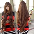 thumbnail image 1 of Femmes 80cm Mode Longue Bouclés Style Cosplay Perruque de Cheveux Pleins avec une Frange Soignée, 1 of 6