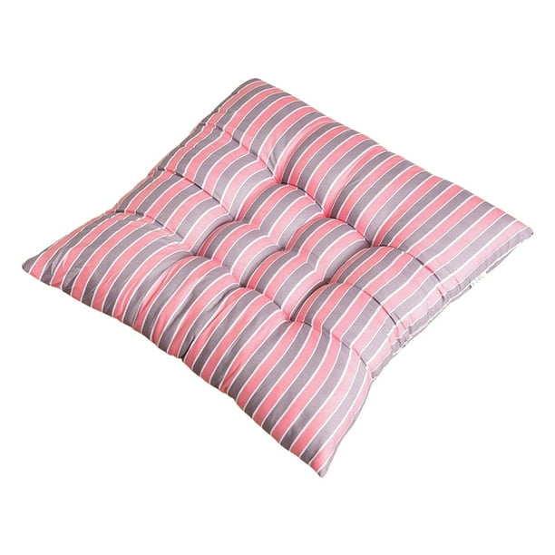 Cojín de almohada rayada, cojín de asiento de oficina, cojín grueso para silla (40*40cm)
