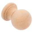 thumbnail image 3 of Miangastore Wood Carved Finial For Curtain Rods Solid Wood Round Decorative 1Pack, 3 of 9