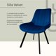 thumbnail image 2 of Comedor 4 Silla Velvet Mesa Cristal Minimal Estructura Acero azul, 2 of 7