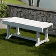 thumbnail image 3 of Wildridge Heritage 42" Patio Bench, White - Outdoor All-Weather HDPE Furniture, 3 of 4
