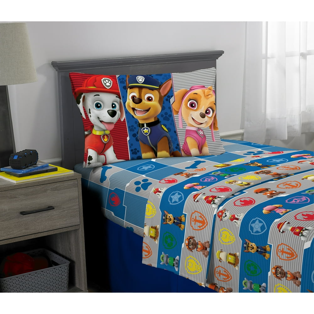 PAW Patrol Sheet Set, Kids Bedding, 3Piece Twin Size