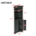 thumbnail image 6 of CQSXDA Stylish Tall Corner Cabinet with Doors in Wood Grain Finish for Living Room, Bathroom, Dining Room or Kitchen, Black, 6 of 16