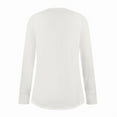 thumbnail image 3 of Womens Trendy Fall Tops Oversized Long Sleeve Thumb Holes Shirts Casual Crewneck Loose Fit Fashion Clothes White M, 3 of 5