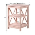 thumbnail image 5 of Convenience Concepts Oxford End Table with Shelves, Blush Pink, 5 of 8