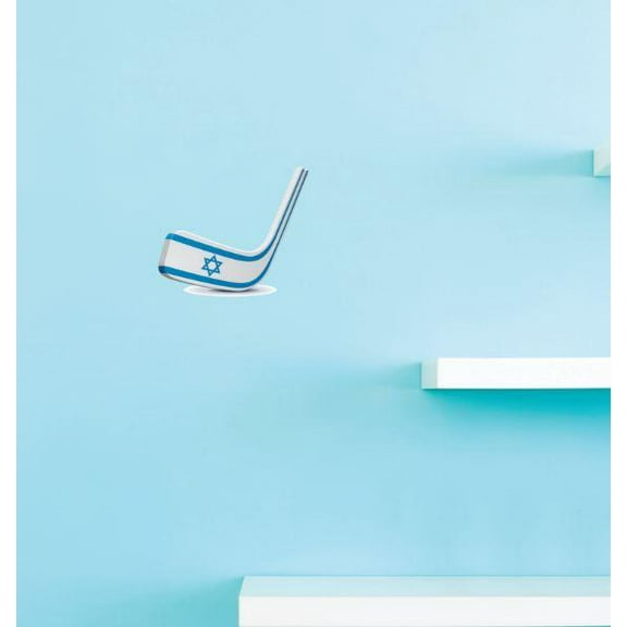 Vinyl Wall Decal Sticker : Israel Hockey Puck Community Stick Sport Team Bedroom Bathroom Living Room Picture Art Peel & Stick Mural Size: 10 Inches X 15 Inches -