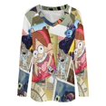 thumbnail image 4 of Gravity Falls Womens T Shirts V Neck Long Sleeve Tops Causal Loose Summer T-Shirts 5XL, 4 of 7