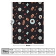 thumbnail image 4 of COMIO Throw Blanket for Couch, Cozy Blanket, Lightweight Fuzzy Comfy Flannel Blanket Winter Warm, Coffee Croissant Cake Cartoon Pattern, 4 of 6