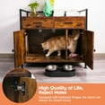 thumbnail image 4 of TC-HOMENY Cat Litter Box Enclosure Cabinet Wooden Pet House Furniture End Table Drawer Storage, 4 of 10