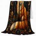 thumbnail image 2 of Regal Red Fox Celestial Frame Mystical Vintage Style, Cozy Friendship Quote Scene, Warm Flannel Blanket for Living Room and Reading Nook, Art Lovers Friendship Gift, Artistic Home Decor, 2 of 9