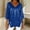 Blue women v neck sequin tunic top a1, variant on Women V-Neck 3/4 Sleeve Sequin Tunic Tops Summer Evening Party T-Shirt Flowy Casual Blouse Travel Vacation Outfits, Purple L