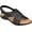 Black, variant on Easy Spirit Womens Mar Woven Leather Flat Sandals