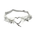 thumbnail image 3 of Liga con forma de corazón, cómoda y moderna, accesorio de disfraz, liga elástica para el muslo para fiestas. Blanco, 3 of 8