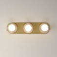 thumbnail image 4 of Hollywood 3 - Light White Alabaster And Natural Aged Brass Brass Modern Incandescent Aluminum And Ceramic And Steel Wall Sconce, 4 of 5