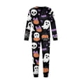 thumbnail image 4 of Halloween Pajamas, Halloween Matching Family Pajamas Black Bow Pumpkin Print Long Sleeve 2 Piece Pj Set Fun Sleepwear Nightwear Loungewear Spooky Holiday Party Season Photos, 4 of 6