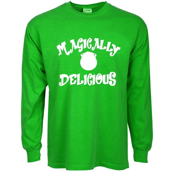 St Patricks Day Clothes Mens Funny T-shirt Long Sleeve Green Graphic Tee