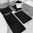 thumbnail image 4 of YgkuHd 5PCS New Large BathRug Mat Set Bathroom Rugs 5pc For Toilet Mats Universal Soft Comfortable Water Absorption Non Slip Thick Machine Washable Easy To Dry Dark Early Access Deals, 4 of 7